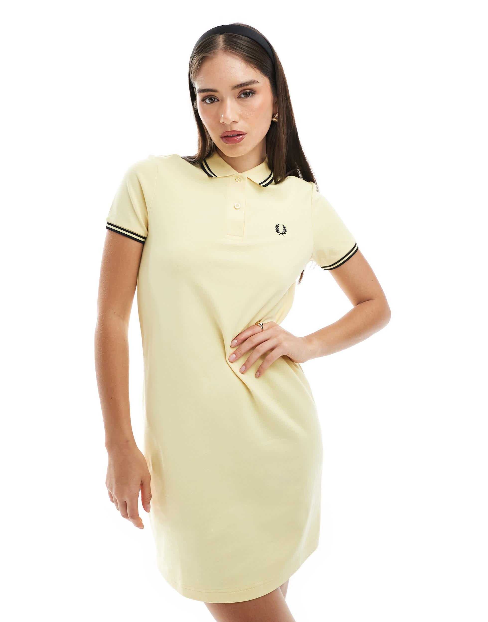 Fred Perry twin tipped dress in black | ASOS