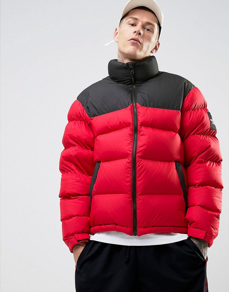 The North Face Synthetic 1992 Nuptse Down Jacket 2 Tone In Red/black for  Men - Lyst