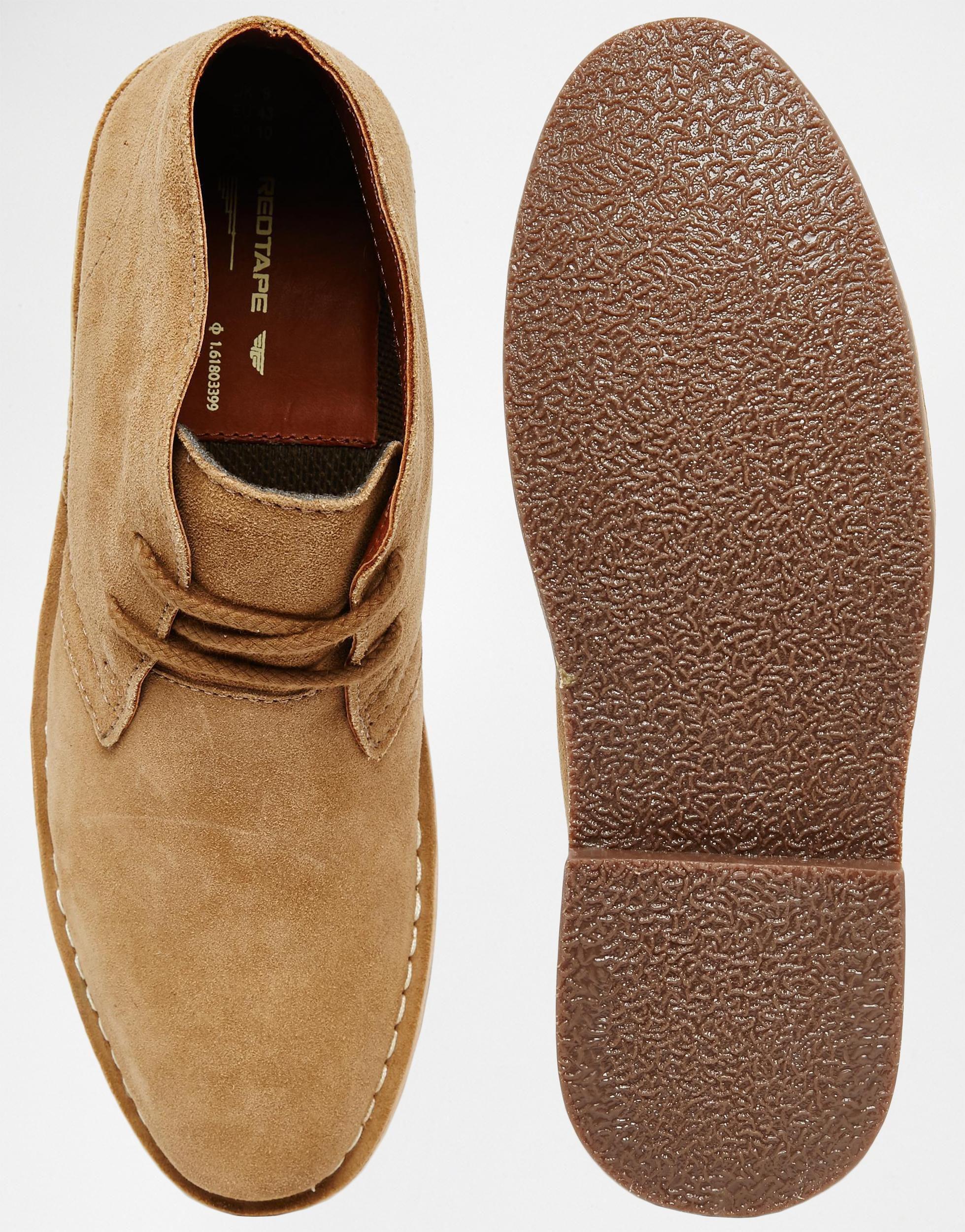 Red Tape Leather Suede Desert Boots - Beige for Men - Lyst