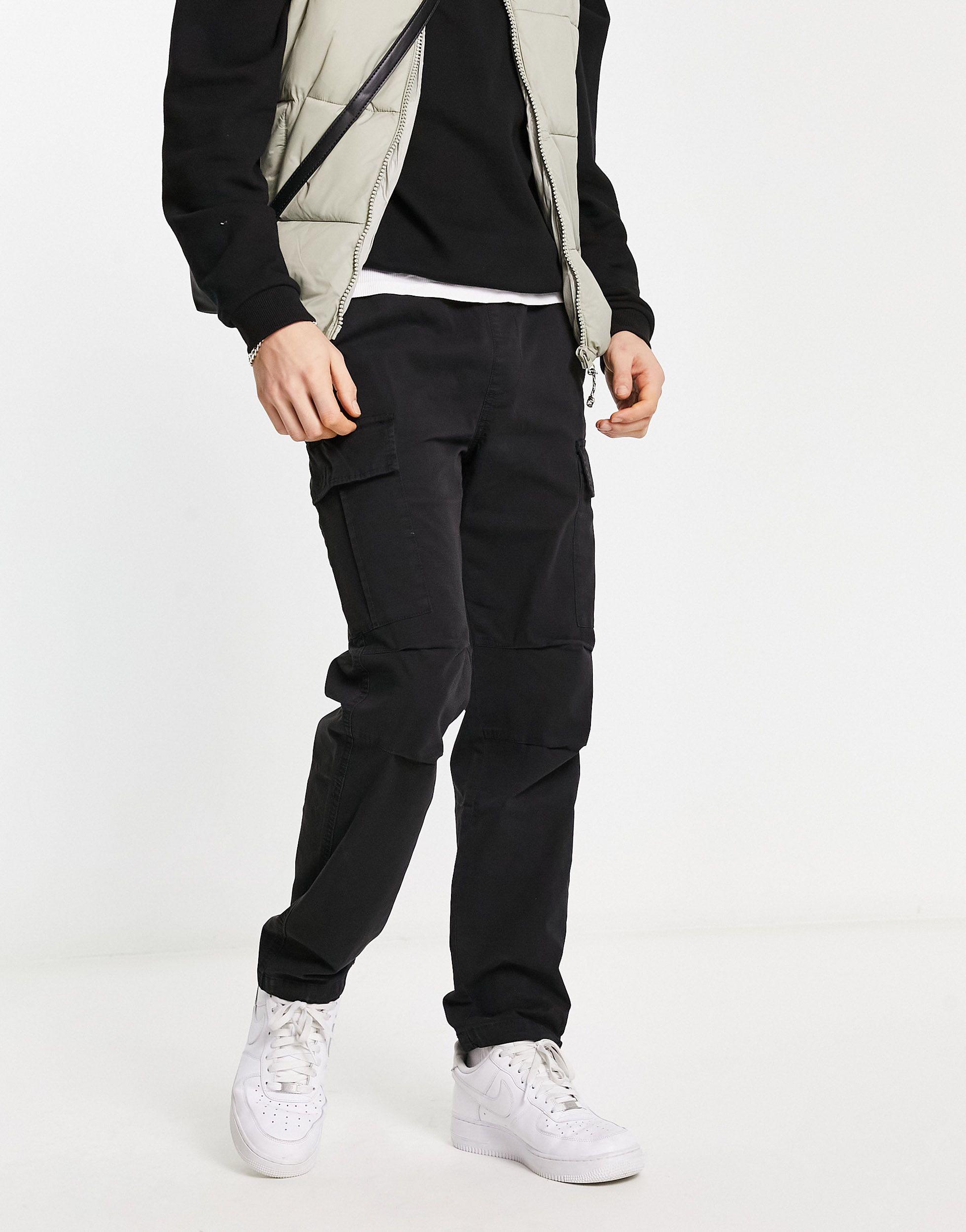 Bershka Ripstop Cargo Trousers in Black for Men Lyst