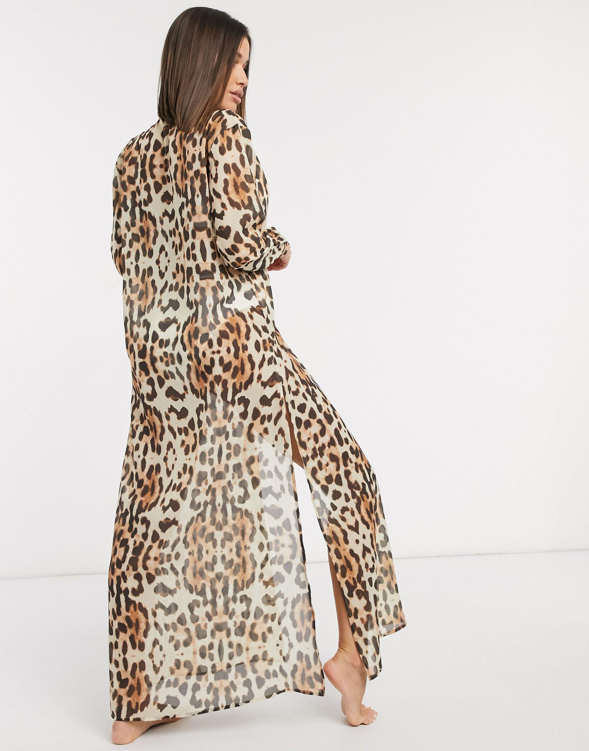 Missguided Synthetic Leopard Print Maxi 