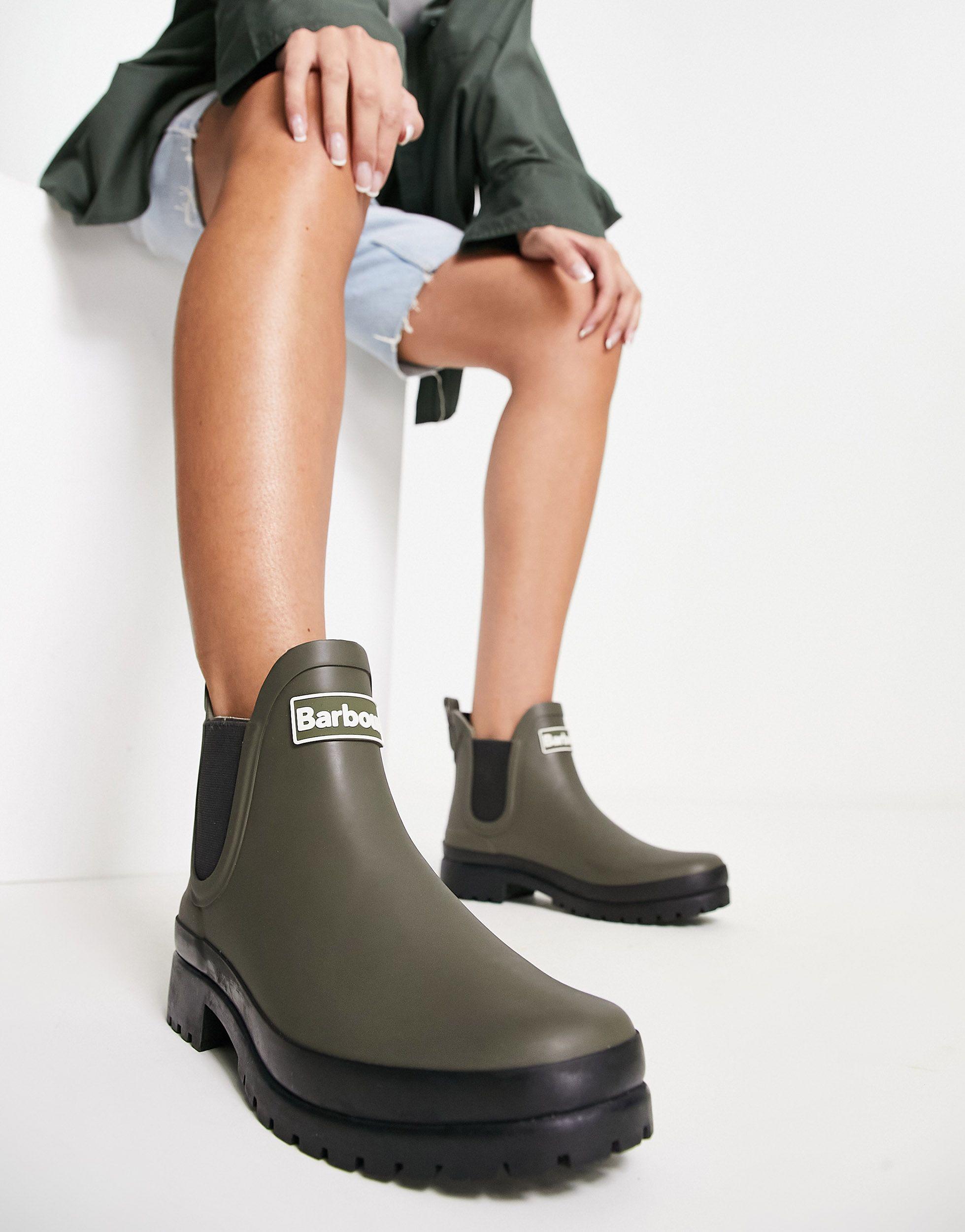 barbour gummistiefel damen grün