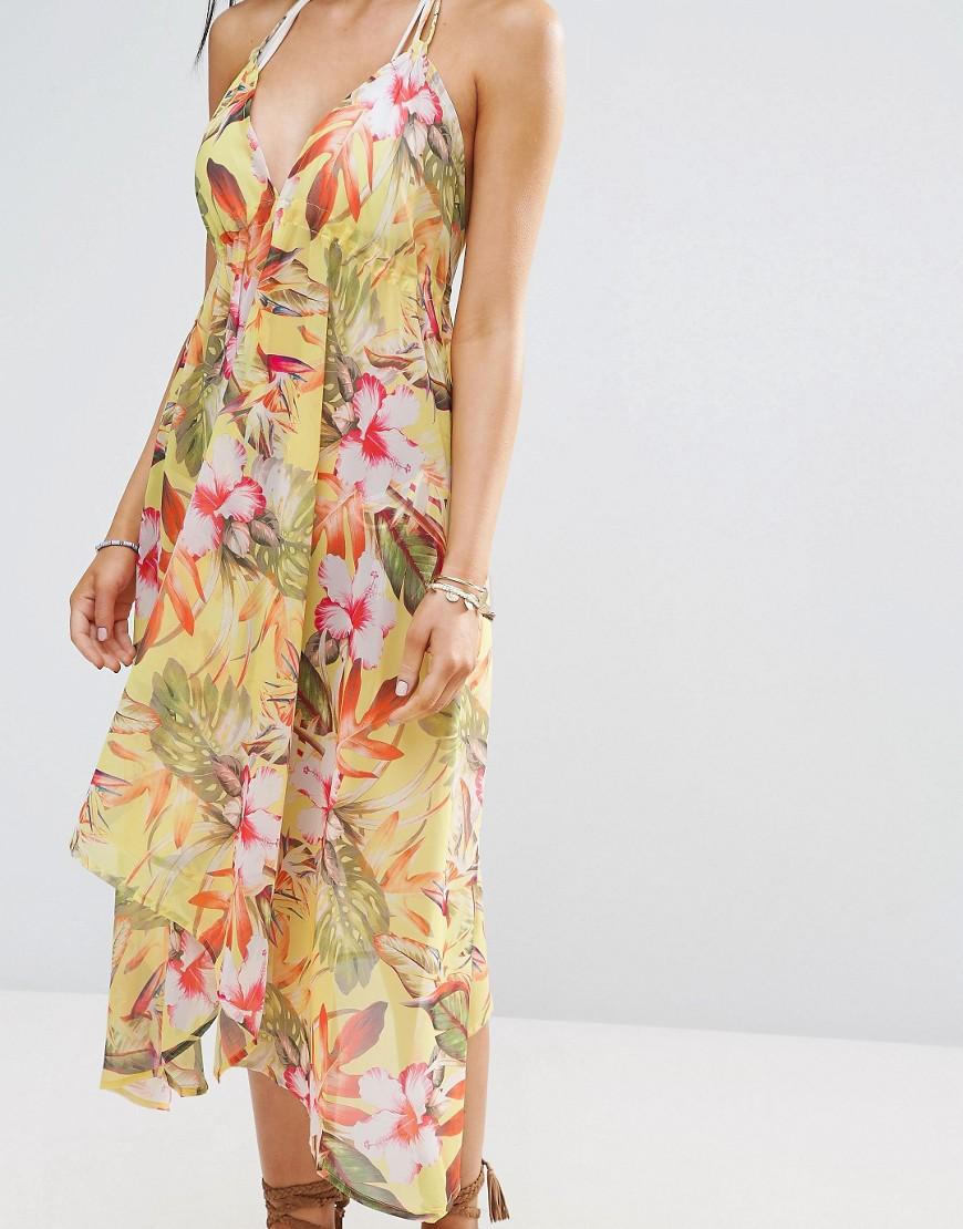 Lyst Matthew Williamson Butterfly By Floral Beach Dress