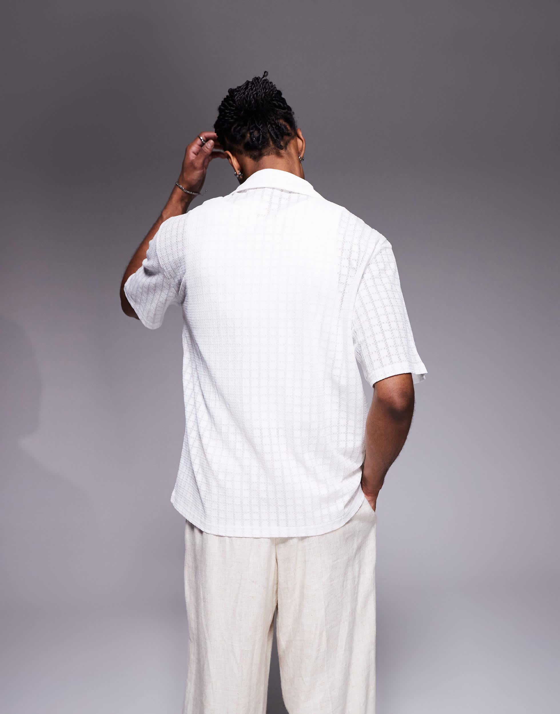 Chemise En Jean Blanc Pour Homme River Island - Taille M - Occasion En Excellent état