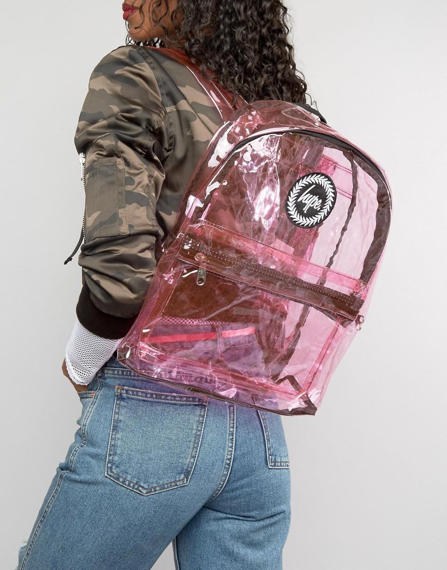 hype transparent backpack
