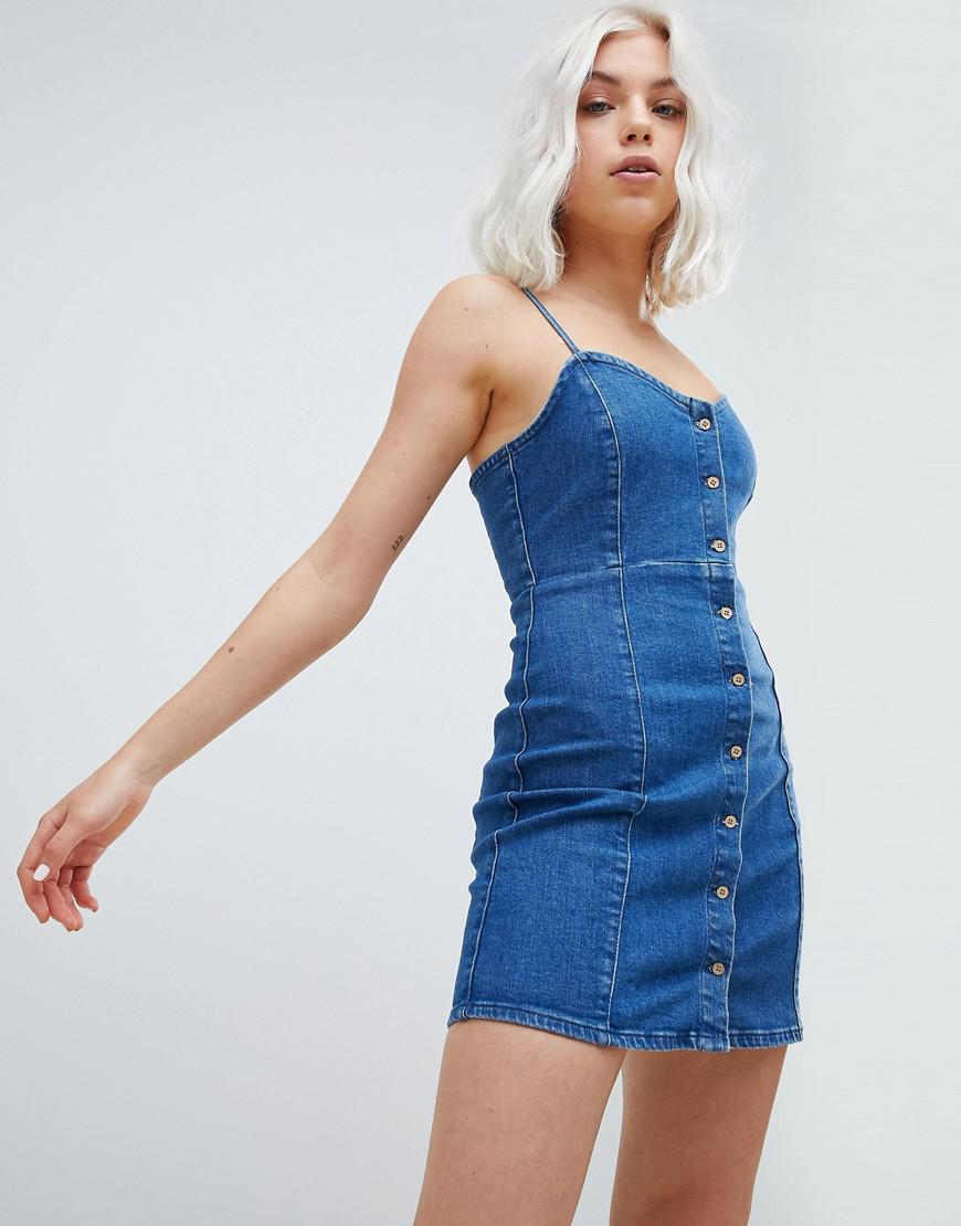 Pull Rayures amp;bear Coloris En Jean Fines Robe À Blue mv8nwN0O