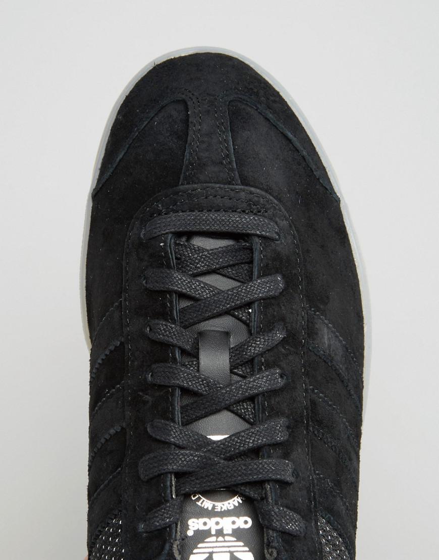 adidas Originals Leather Hamburg Tech Trainers In Black S79993 for Men -  Lyst