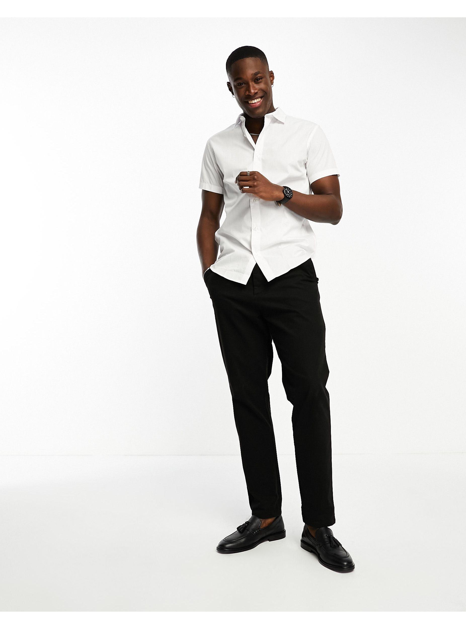 Confezione da 2 camicie eleganti slim bianca e nera a maniche corte da Uomo  di Jack & Jones in Bianco | Lyst