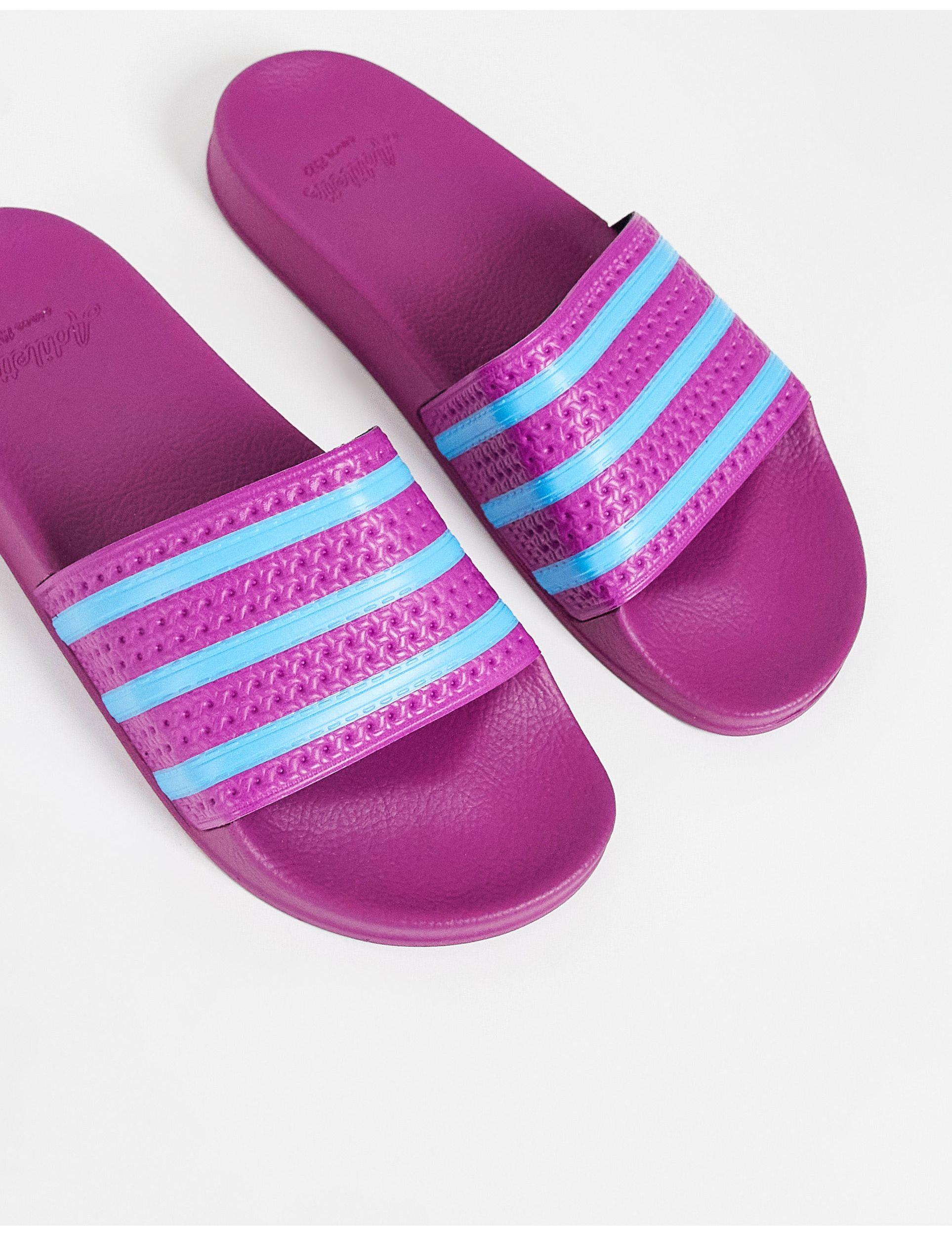 Narabar Mediaan Bestrooi adidas Originals Adilette - Slippers in het Roze voor heren | Lyst NL