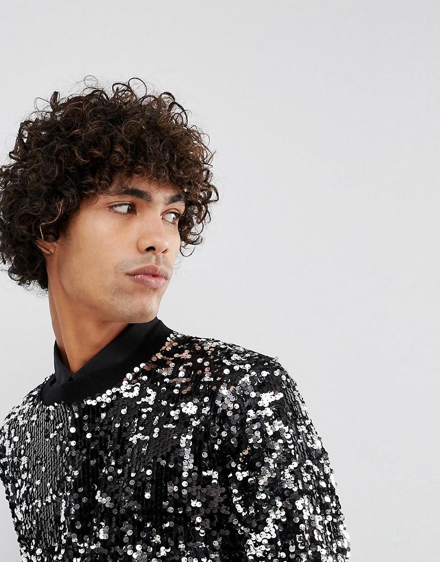 Black jumper with sequins 2025