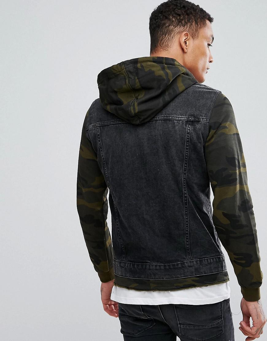 denim jacket camo sleeves