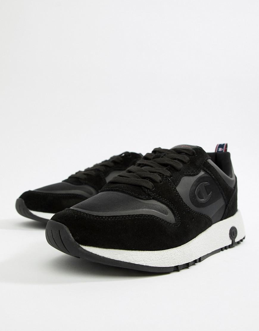 Champion Leather Vx Sneakers In Black 