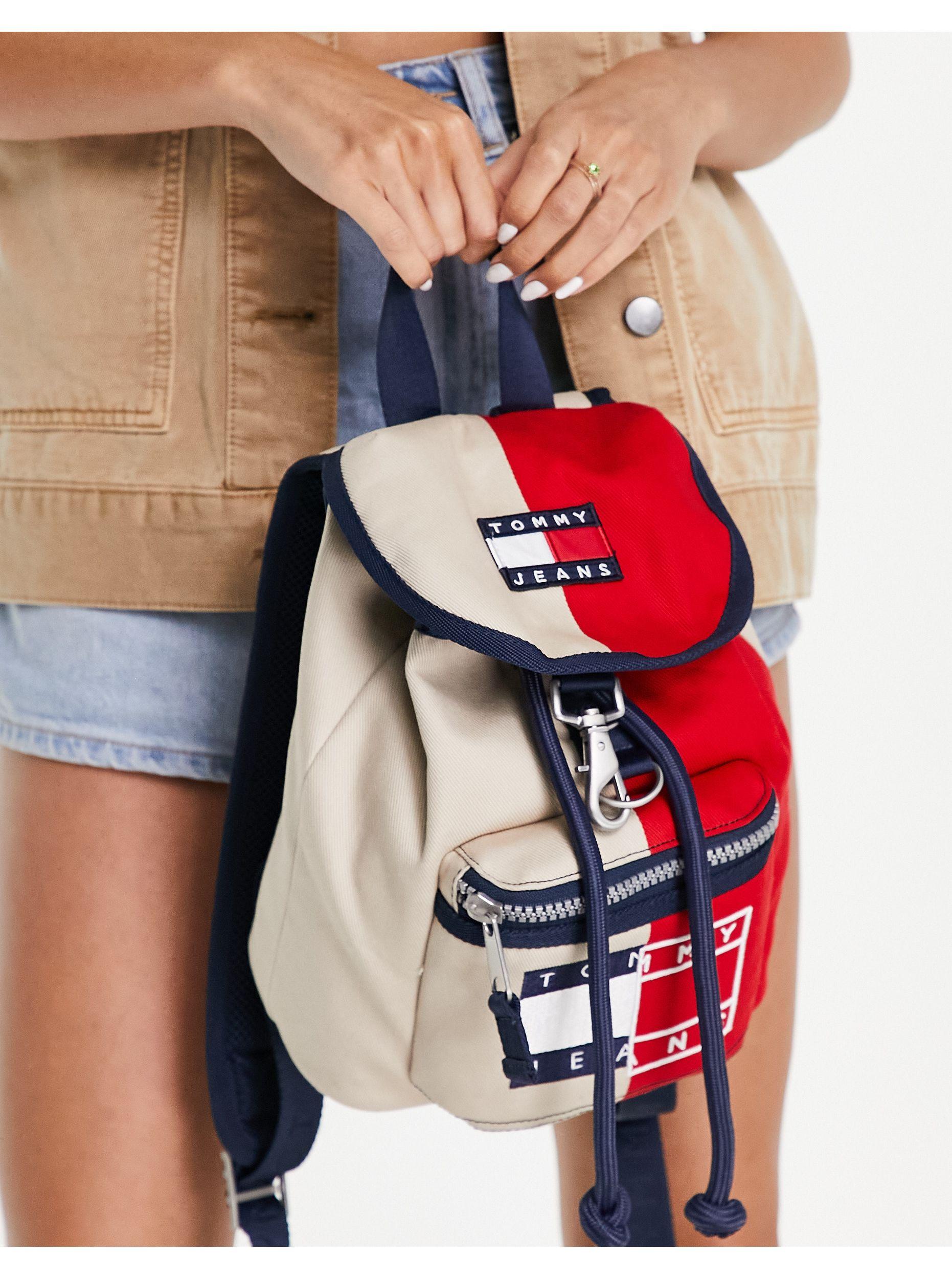 Tommy Hilfiger Heritage Spliced Backpack in Red | Lyst
