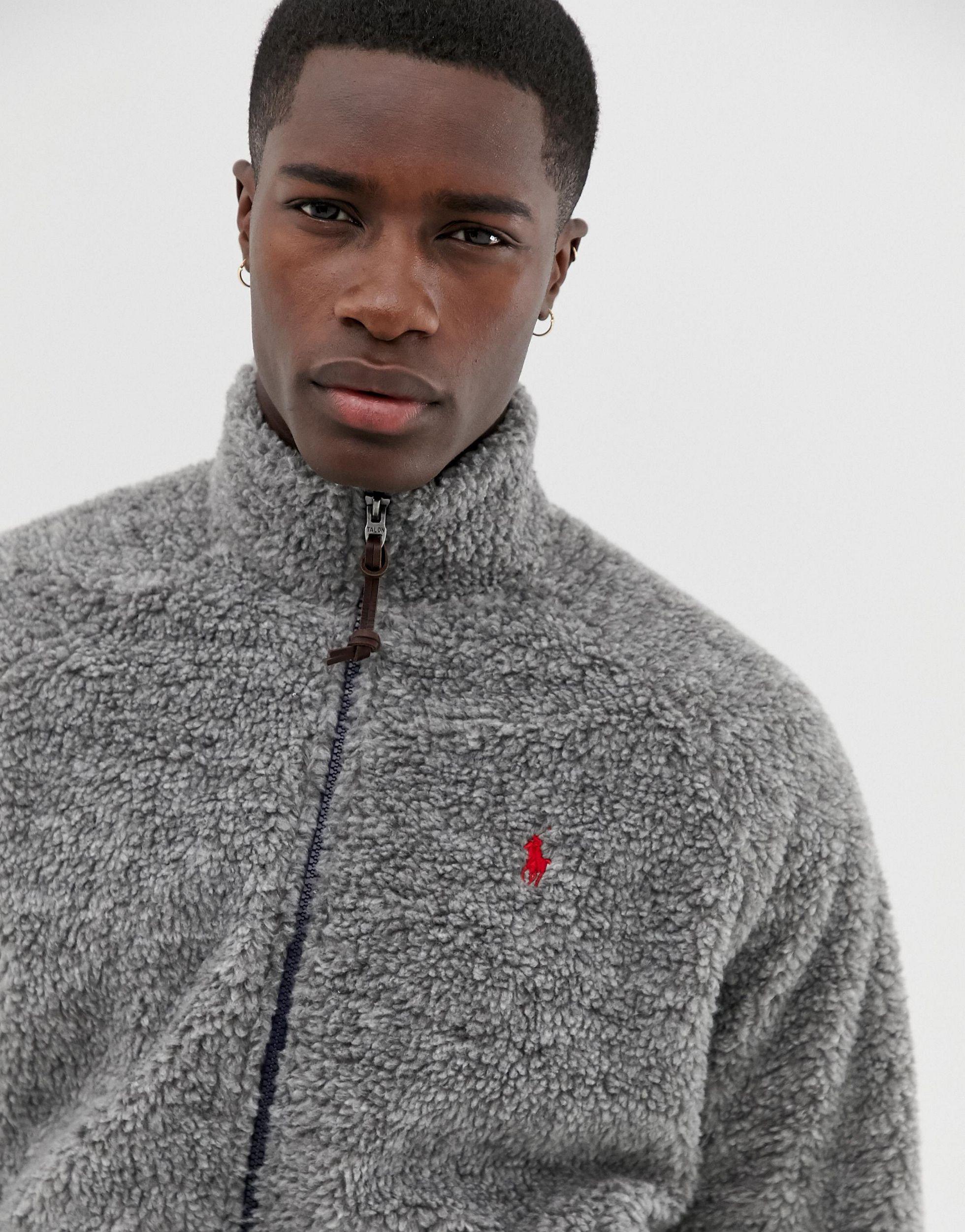 Polo Ralph Lauren Fleece – Great Outdoors – Teddy-Jacke in Grau für Herren  | Lyst AT