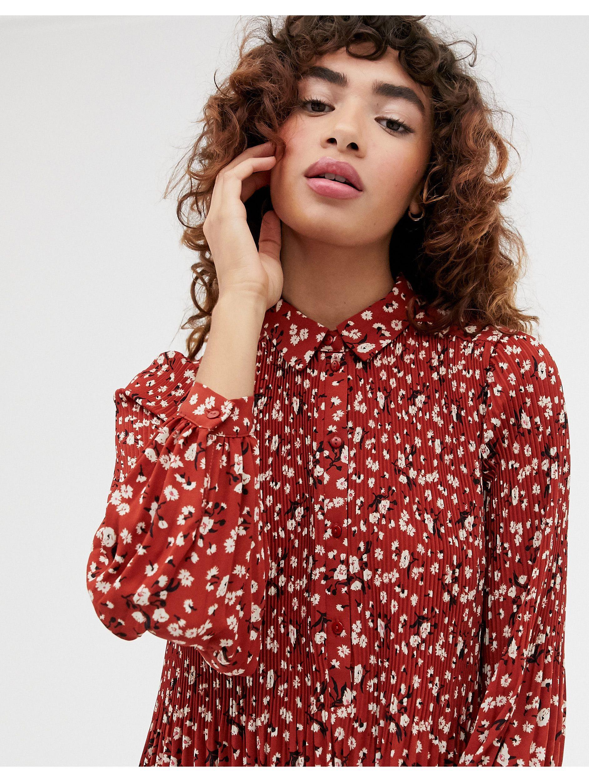 selected femme pleated maxi dress