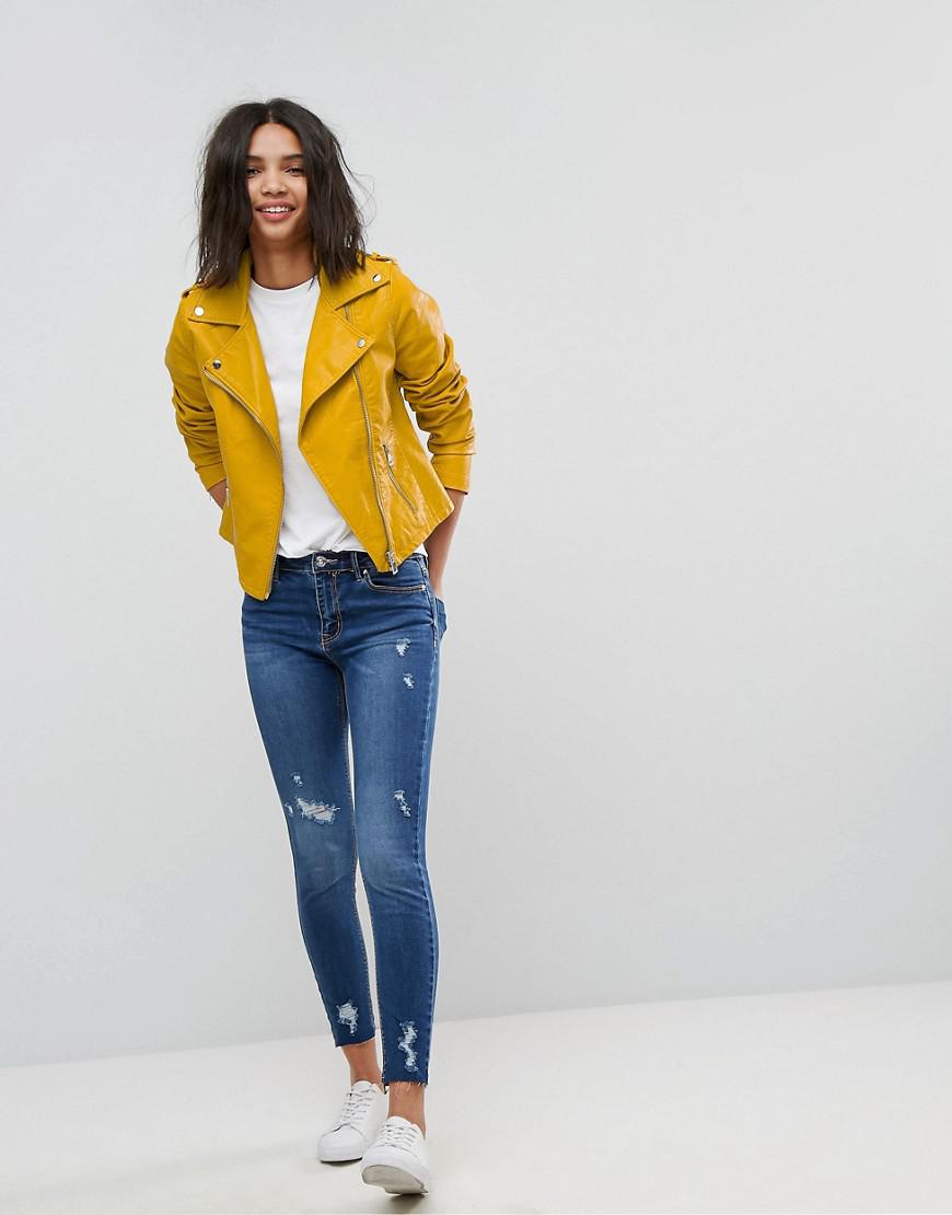 Stradivarius yellow coat best sale