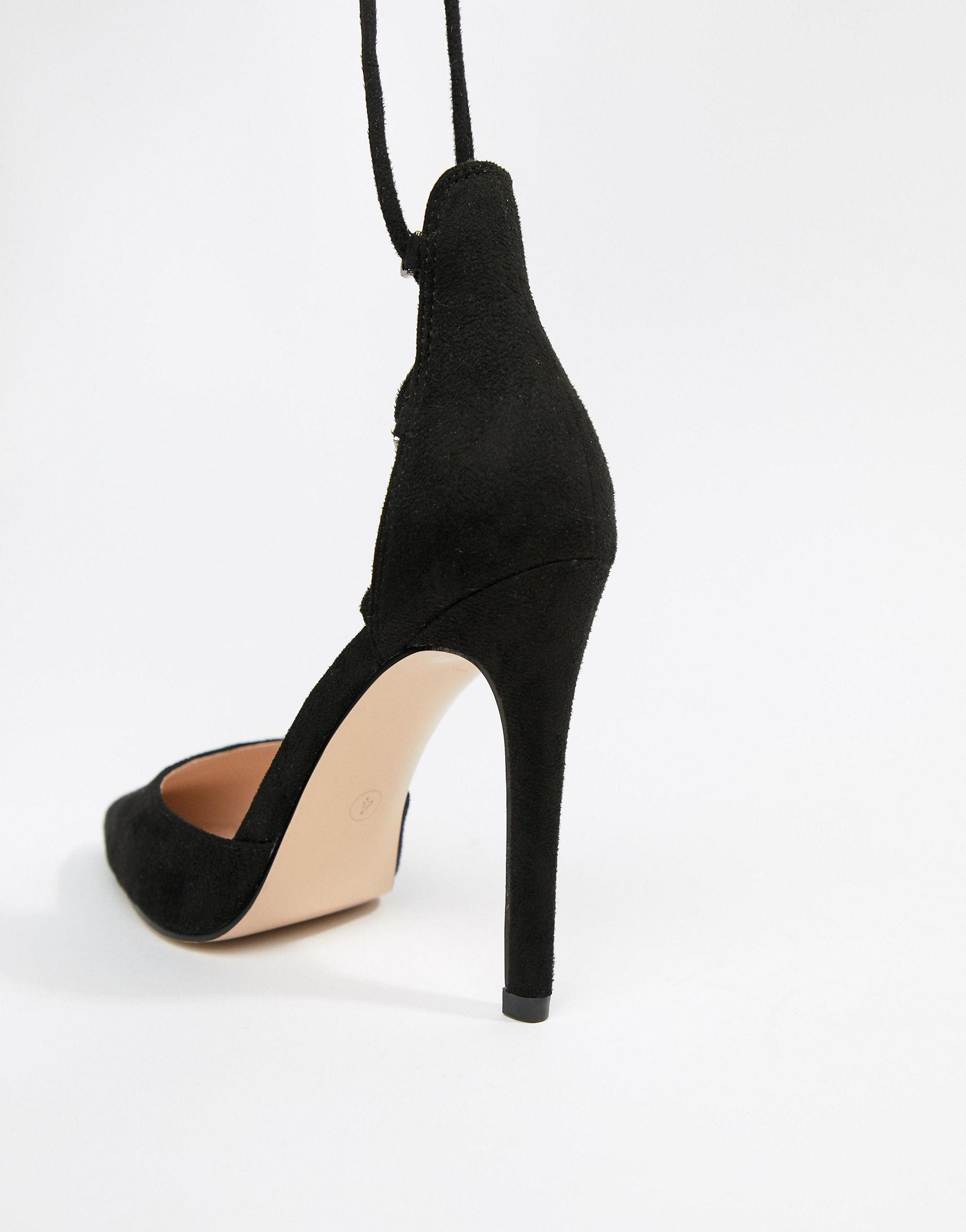 Sandales à Talons Hauts Noires Public Desire | Espadrilles à Talons - Taille UK6, Neuves Sans étiquette