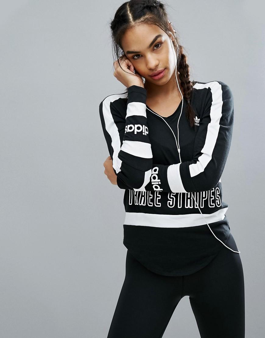 adidas original three stripe sweatshirt
