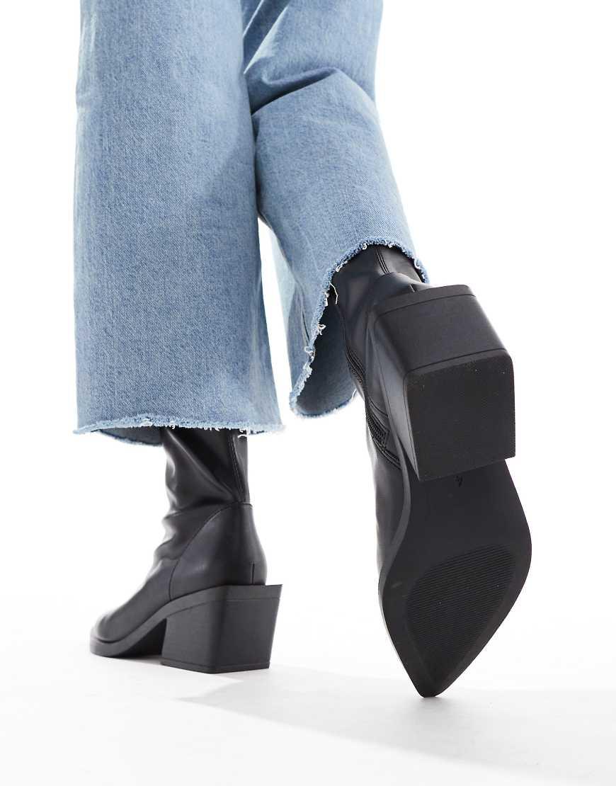 Botas Negras Tipo Calcetín De Estilo Wéstern Refresh De de ASOS de