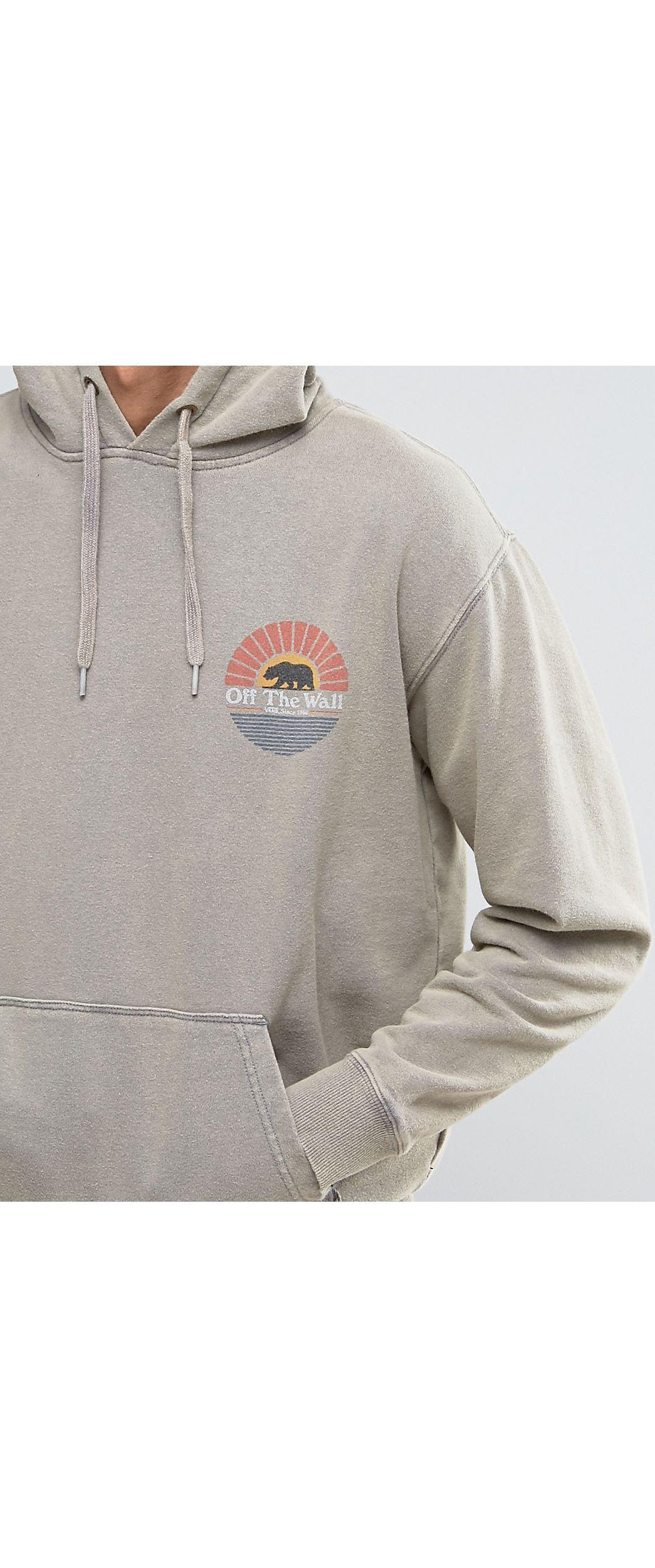 Vans Off The Wall Oversized Hoodie in Gray for Men | Lyst
