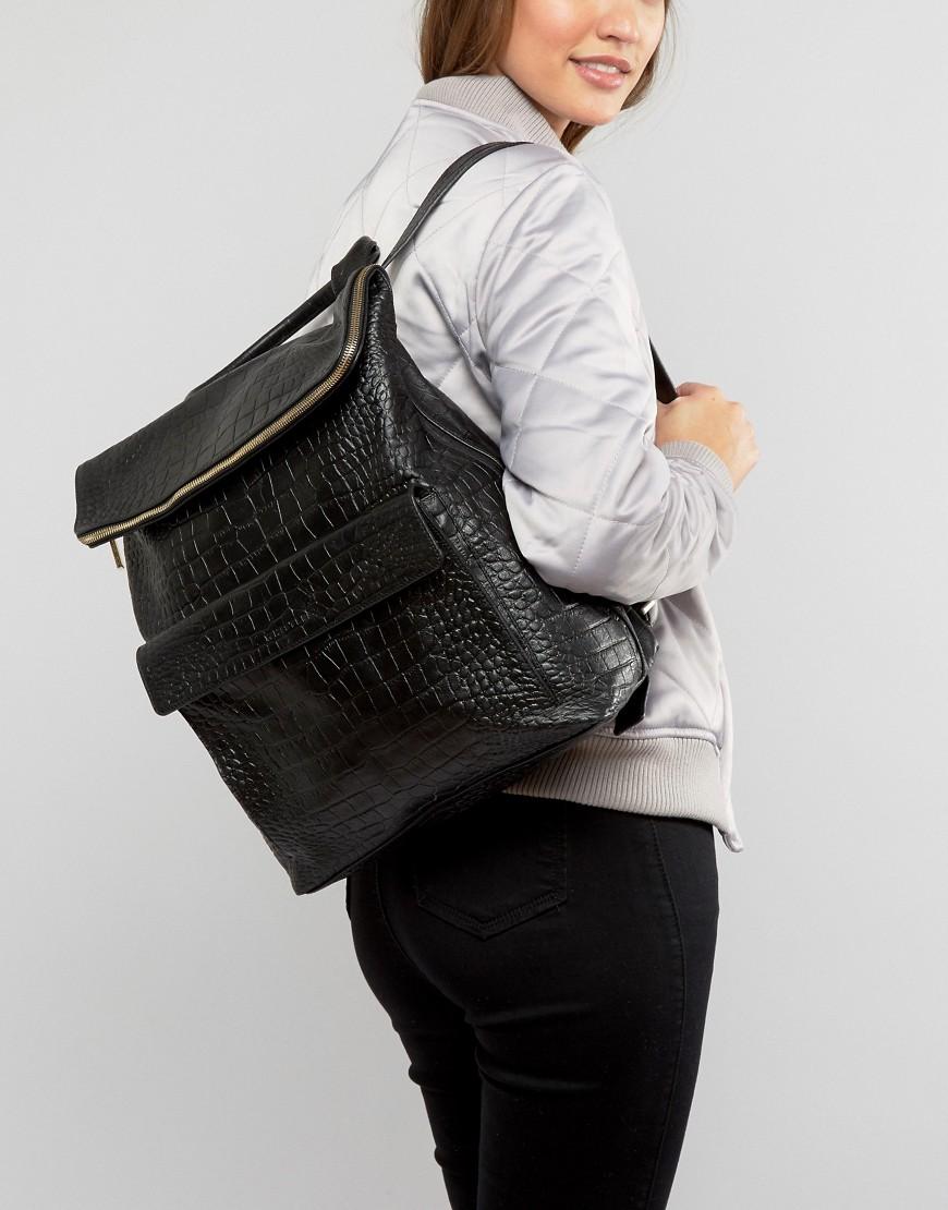 whistles leather backpack