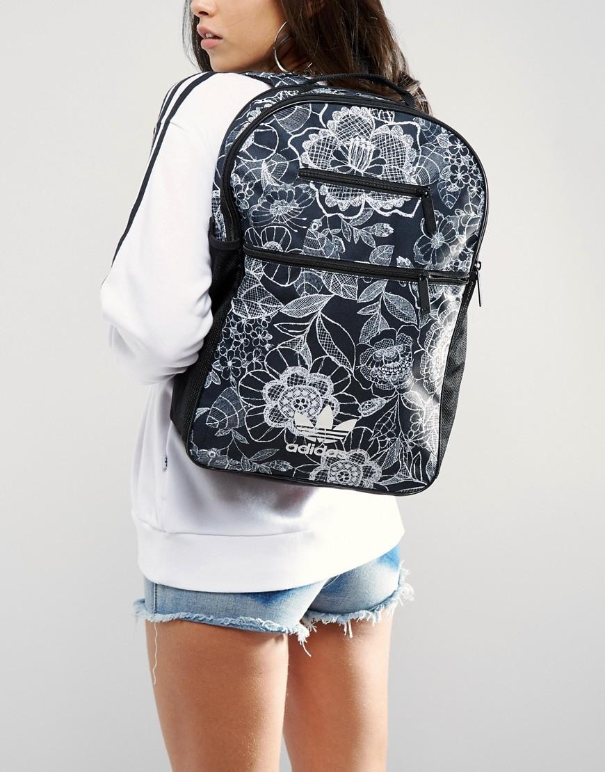 adidas originals floral print backpack