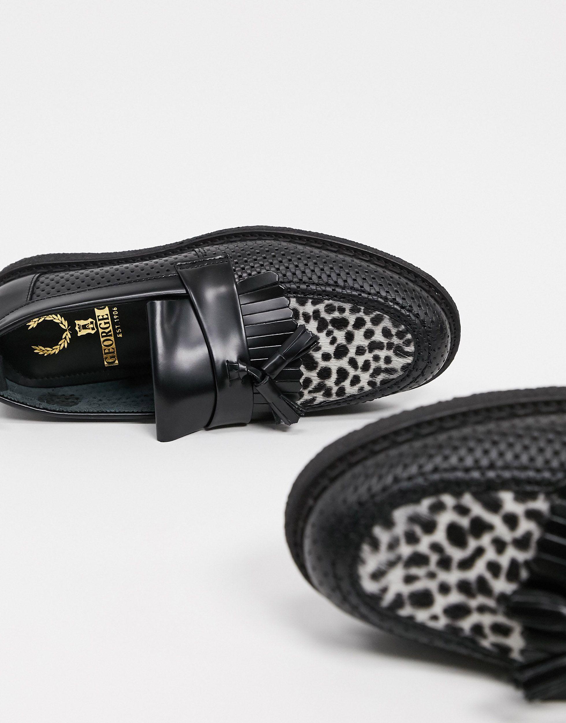 Fred Perry X George Cox Tassel Loafer in Black | Lyst UK
