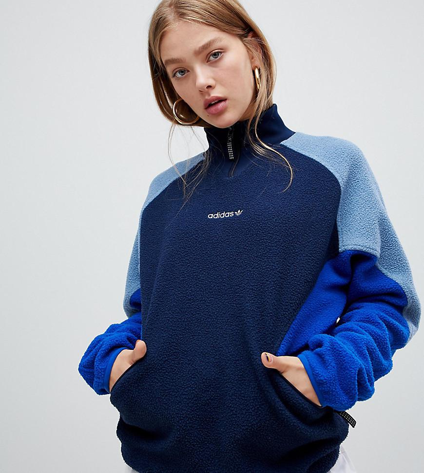 adidas Originals Adidas Eqt Polar Fleece Sweater In Navy in Blue - Lyst