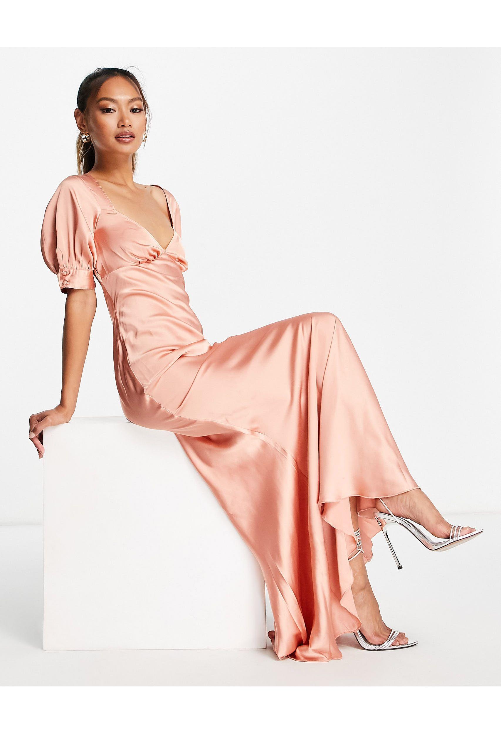 Vestito lungo da giorno di ASOS in Rosa | Lyst