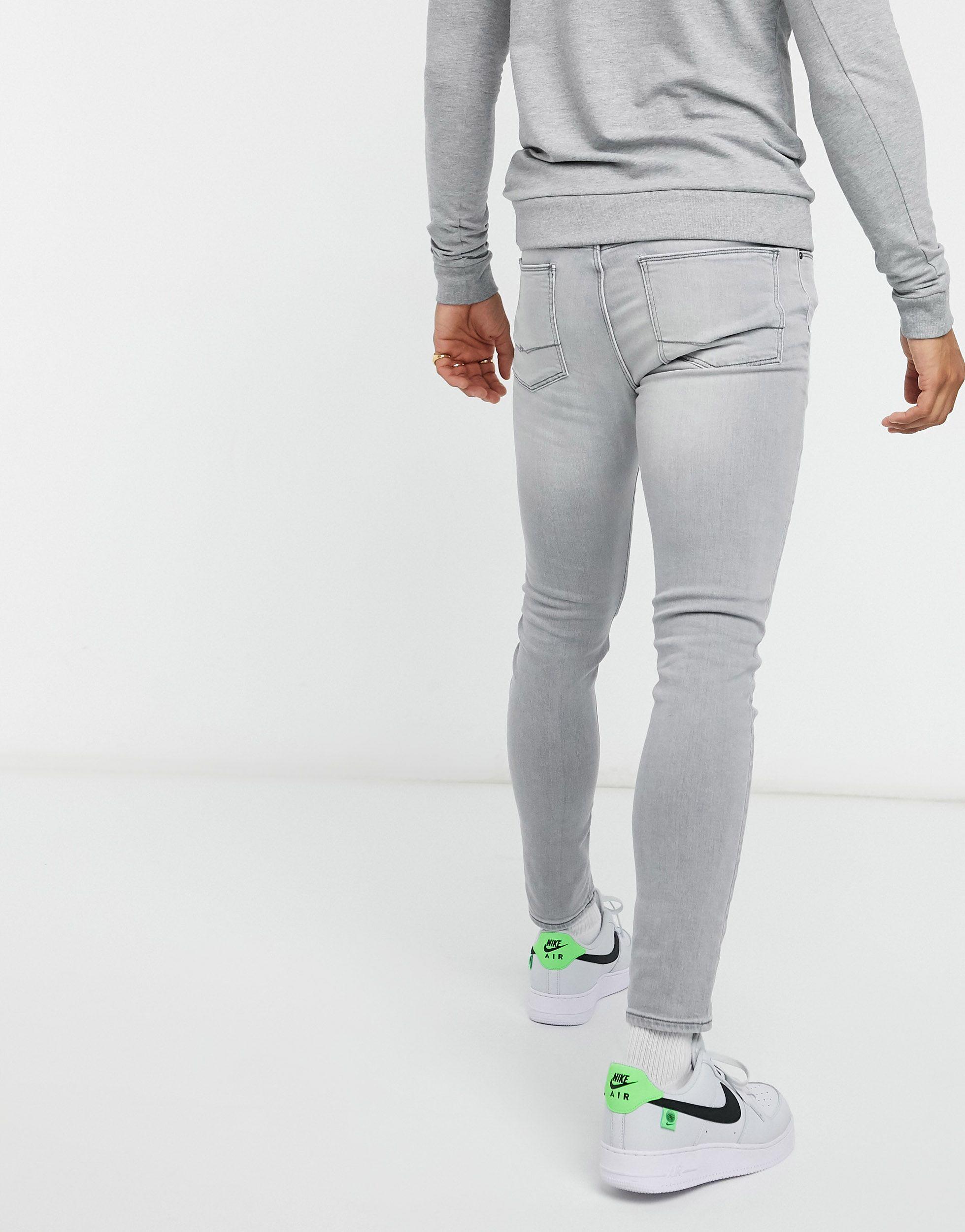 Grey ankle grazer jeans Clearance