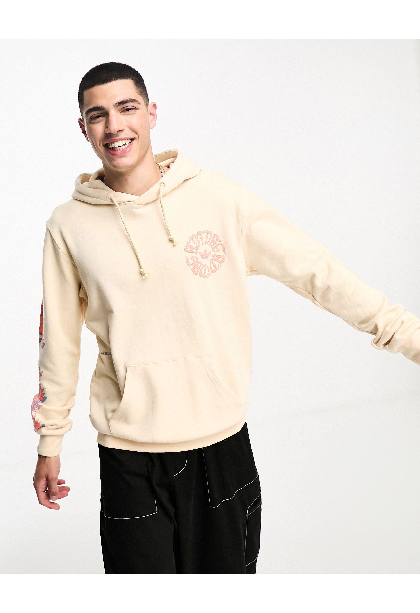 adidas Originals Glide Hoodie in Natural for Men | Lyst