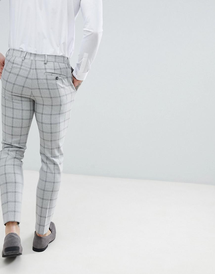 Denim Skinny Fit Suit Pants 