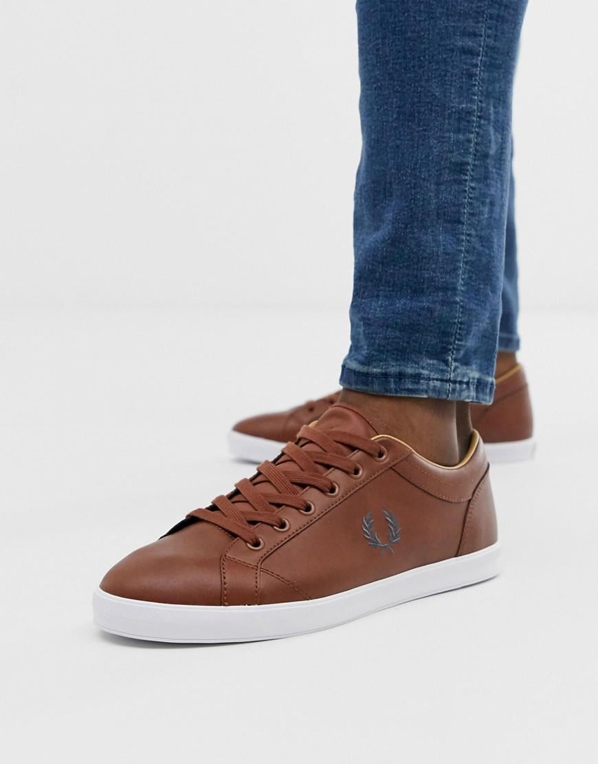 Zapatillas de cuero en tostado baseline Fred Perry de Cuero de color Marrón  para hombre | Lyst