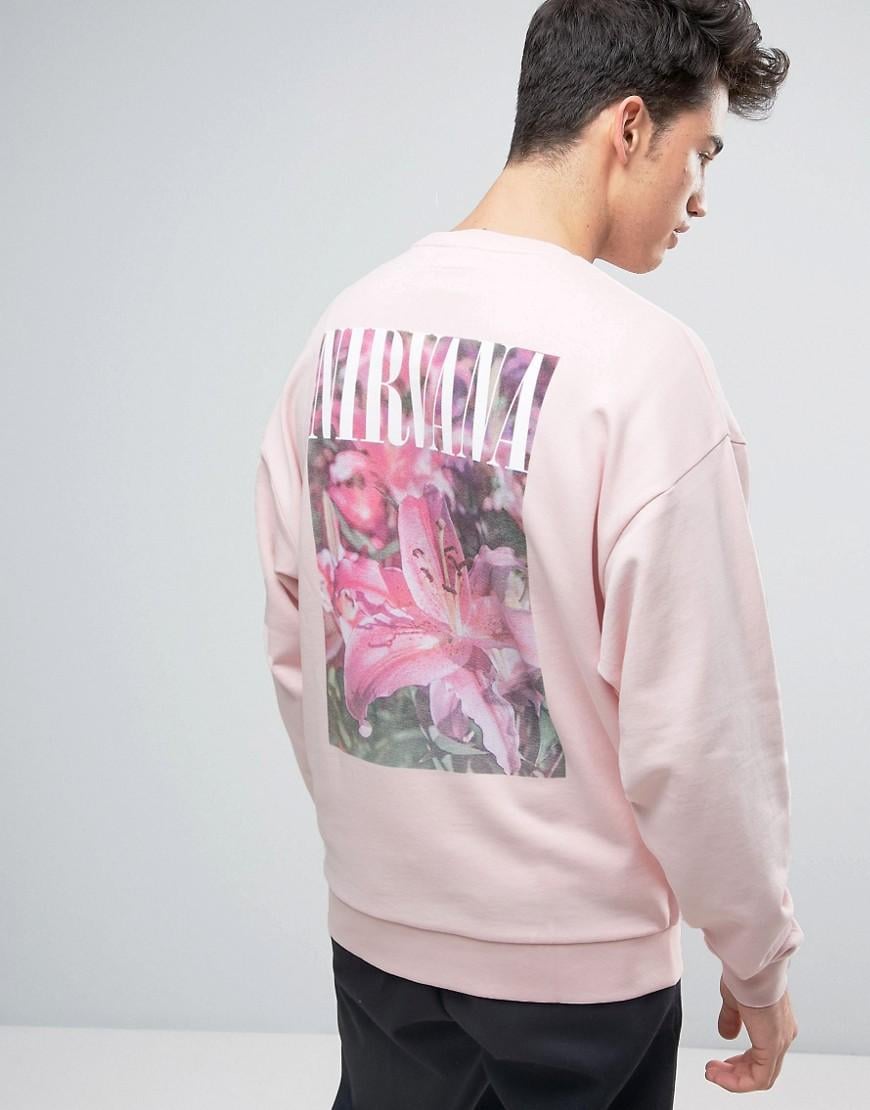 urban outfitters pink nirvana sweatshirt