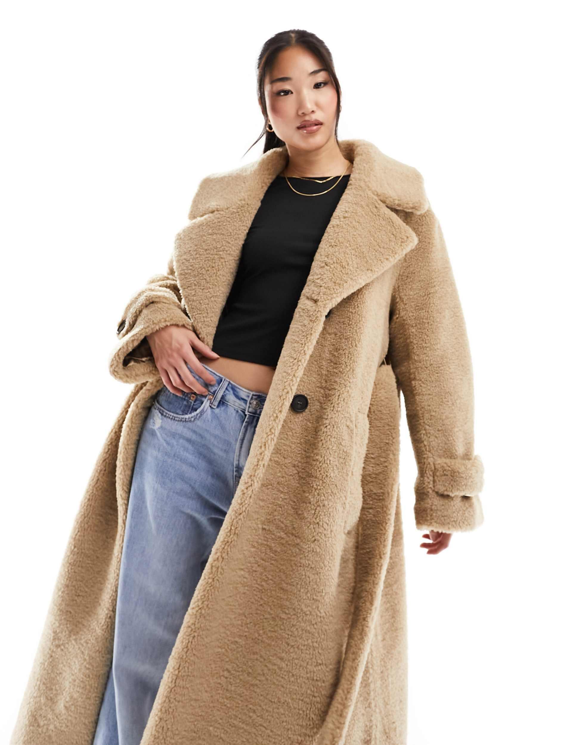 Asos teddy coat sale