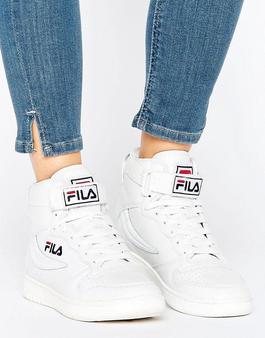 Fila Fx100 High Top Sneakers In White 
