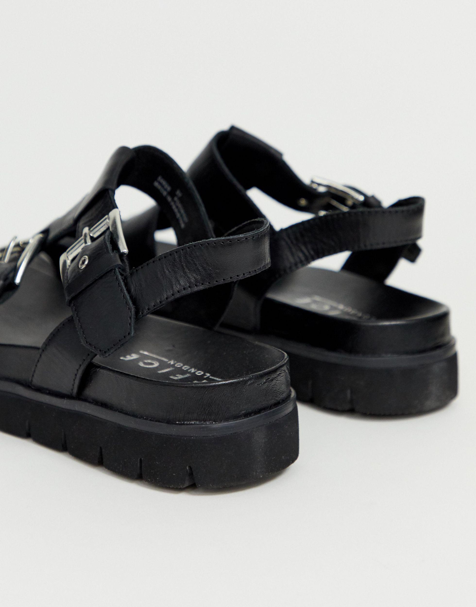 office black flat sandals