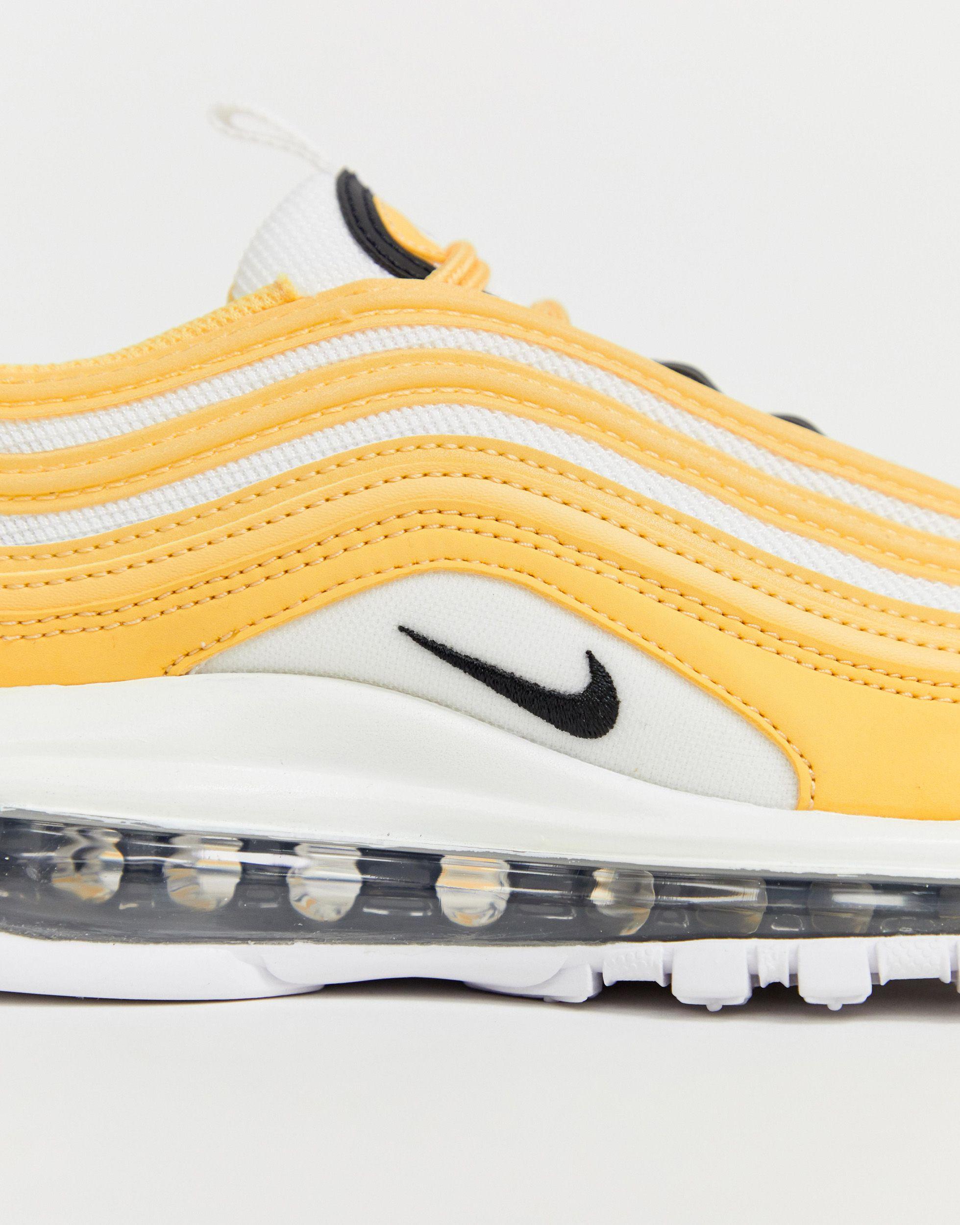 Nike Rubber Air Max 97 Trainers in Topaz Gold/Black-White (Yellow) - Lyst