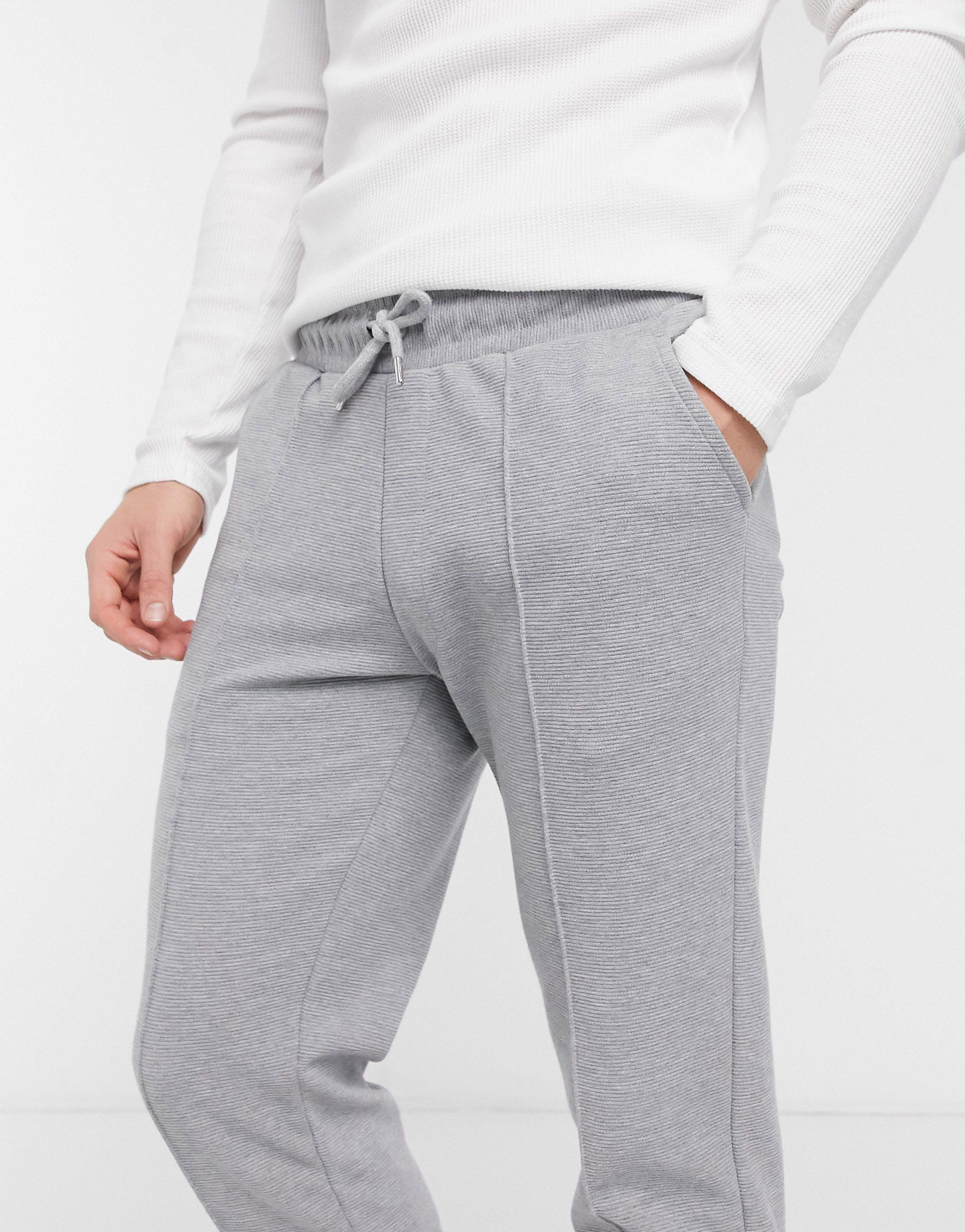 Jack & Jones Premium Co-ord Pleated joggers in Gray for Men | Lyst