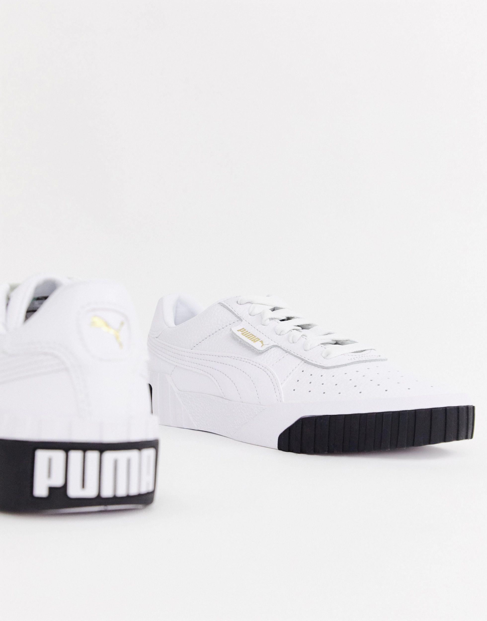 puma cali trainers white and black