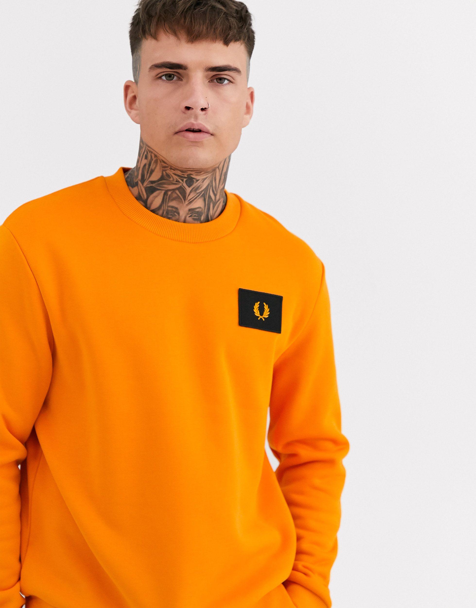 fred perry orange jumper