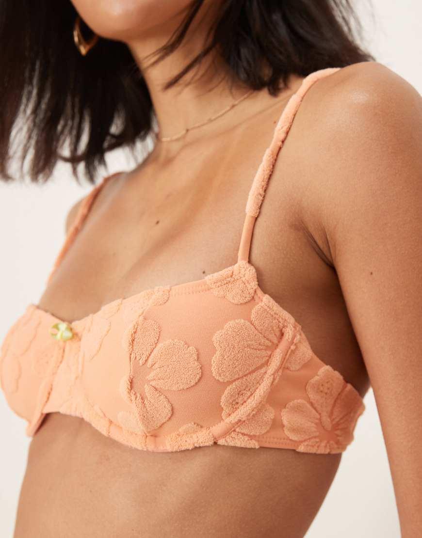 Top Bikini Color Corallo di Wild Lovers in Neutro Lyst