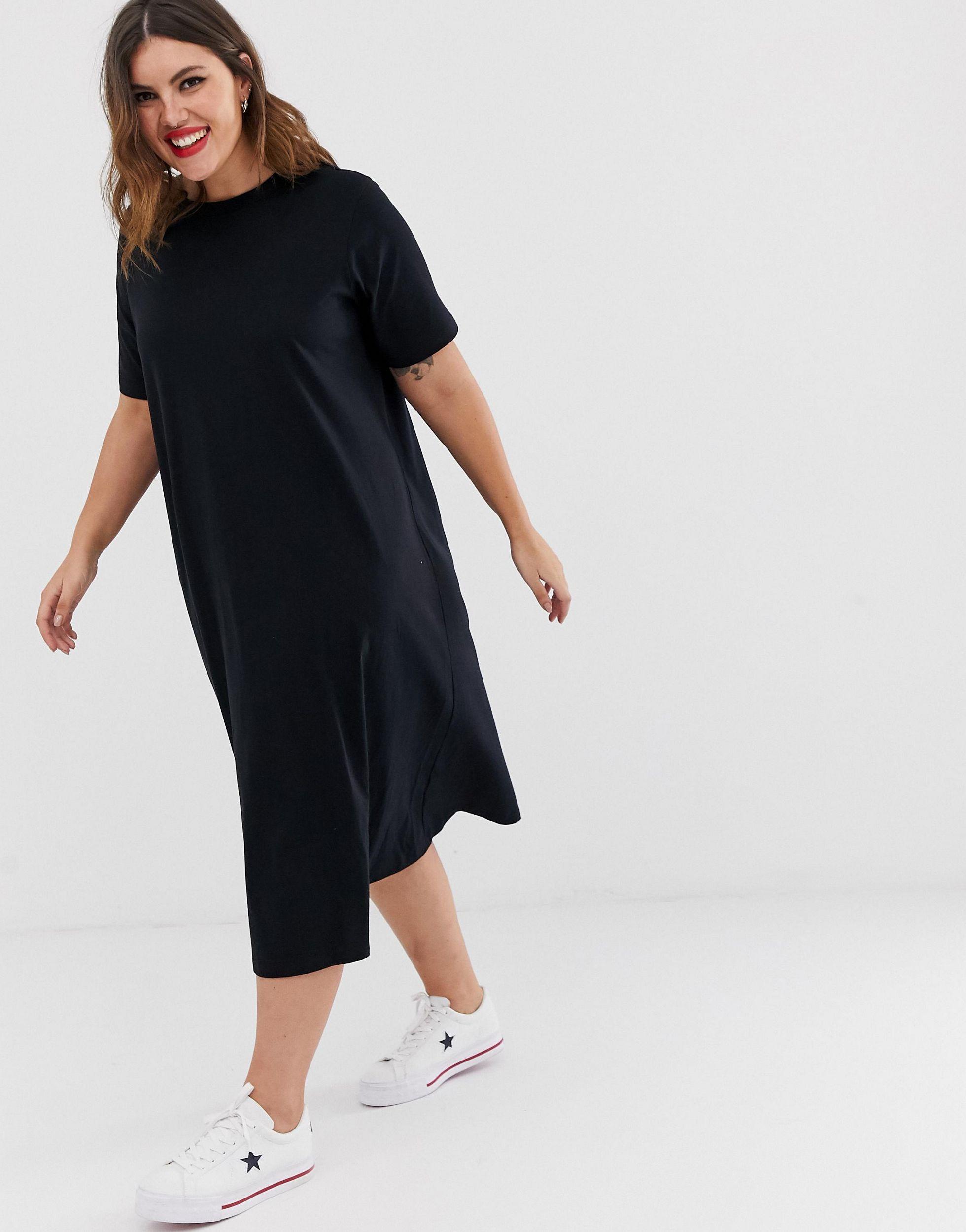 swing curve midi dress