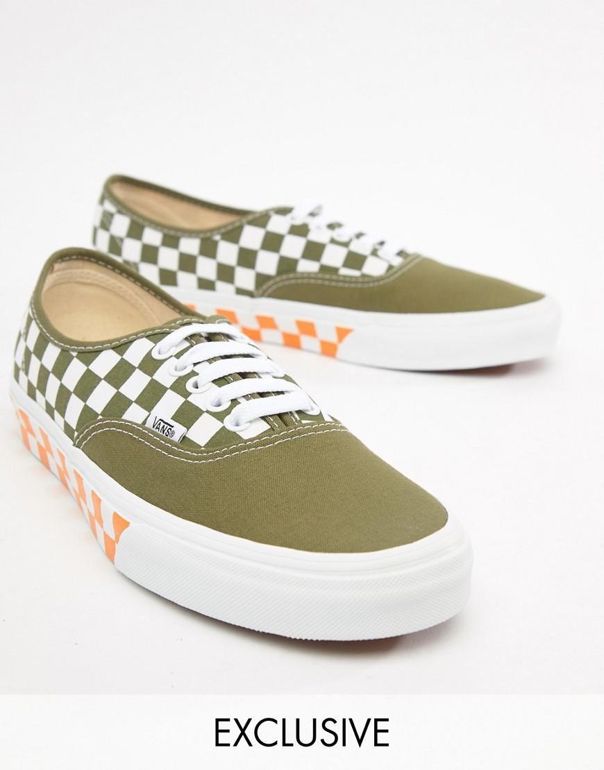 Gympen Met Dambordpatroon In Groen, Exclusief Bij Asos Vans Gympen Met Dambordpatroon In Groen, Exclusief Bij Asos in het Pink voor heren