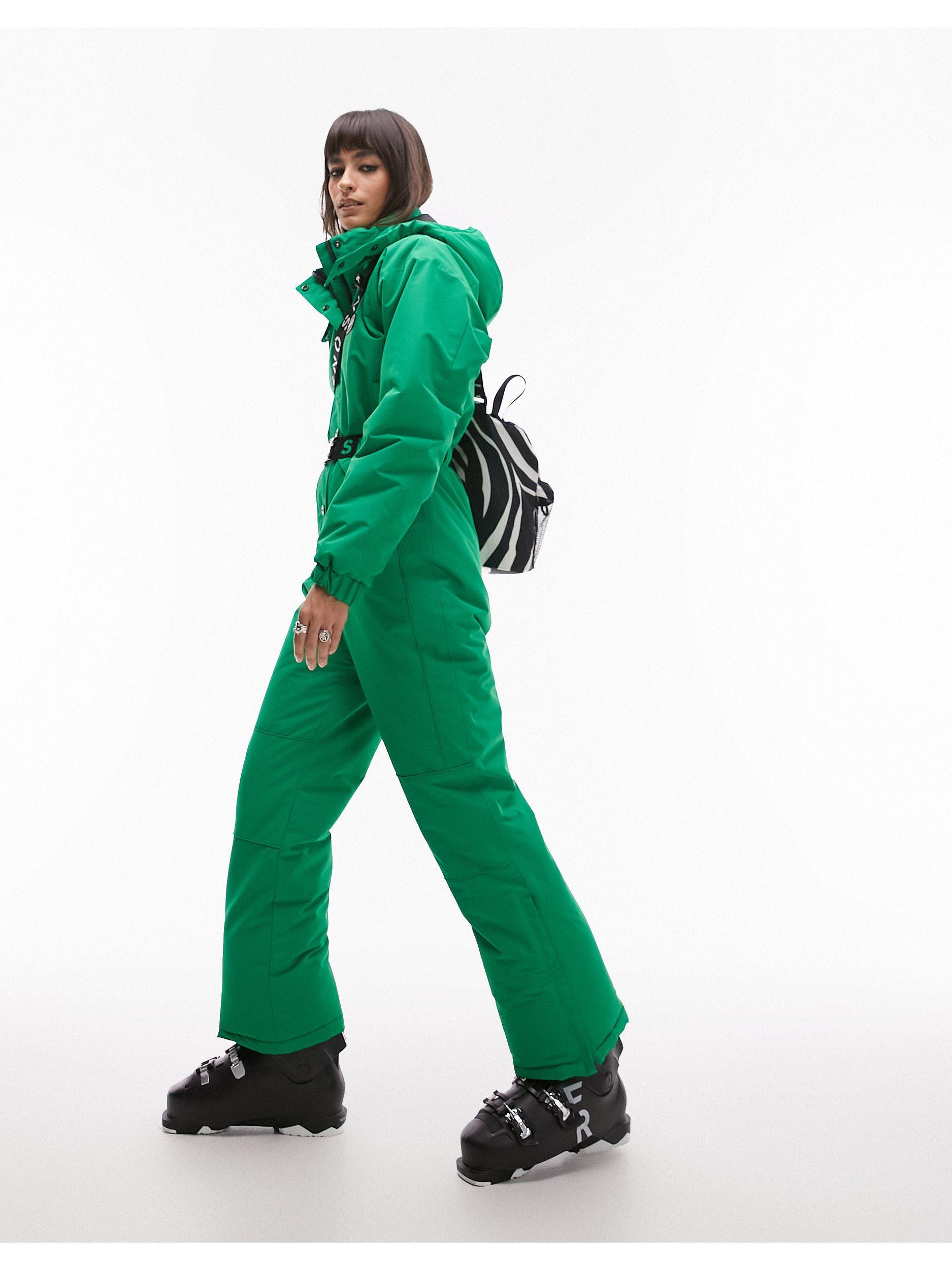 Topshop - Sno ski base seamless layer ribbed legging in green