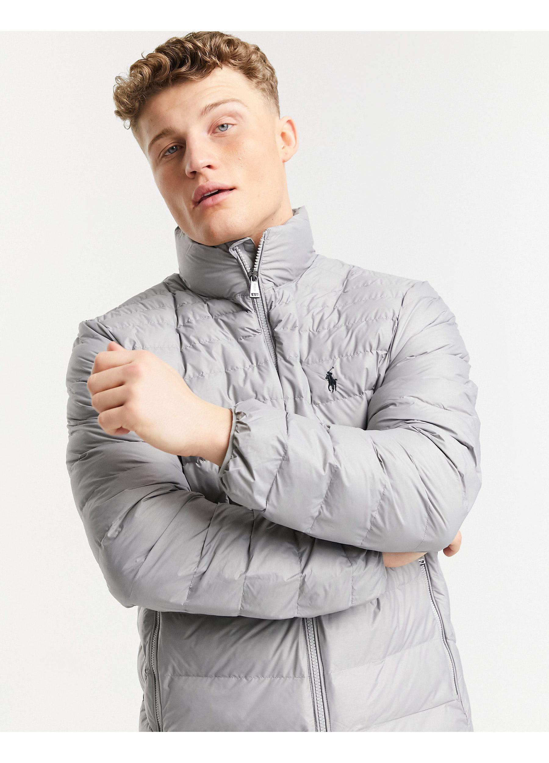 Polo Ralph Lauren Terra Player Logo Recycled Nylon Puffer Jacket in Gray  for Men | Lyst