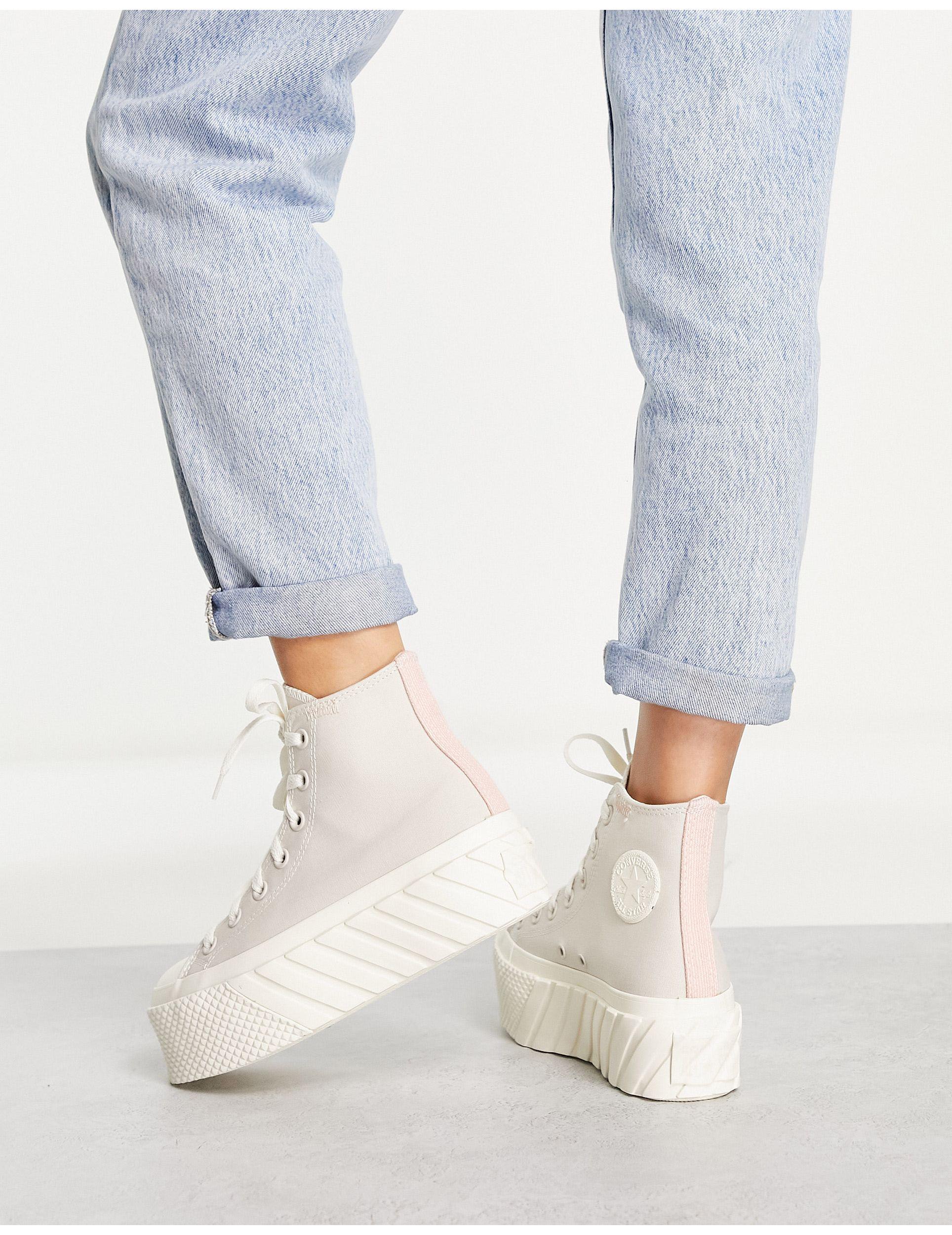 Chuck taylor 2x baskets montantes à plateforme taupe Converse