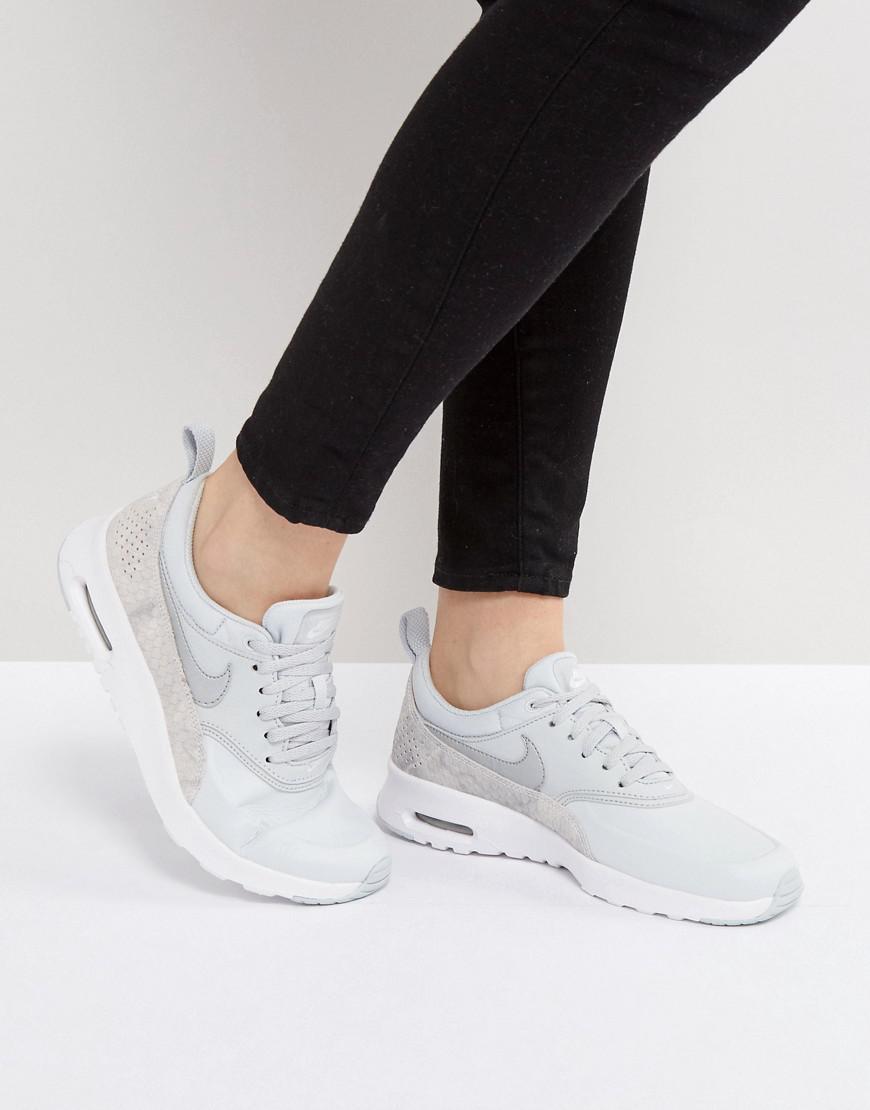 nike air max thea mesh and faux leather sneakers