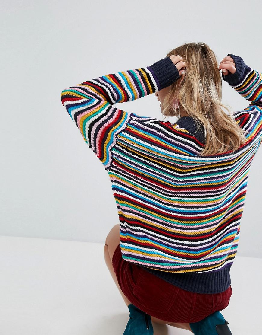Monki High Neck Ribbed Sweater | Lyst UK