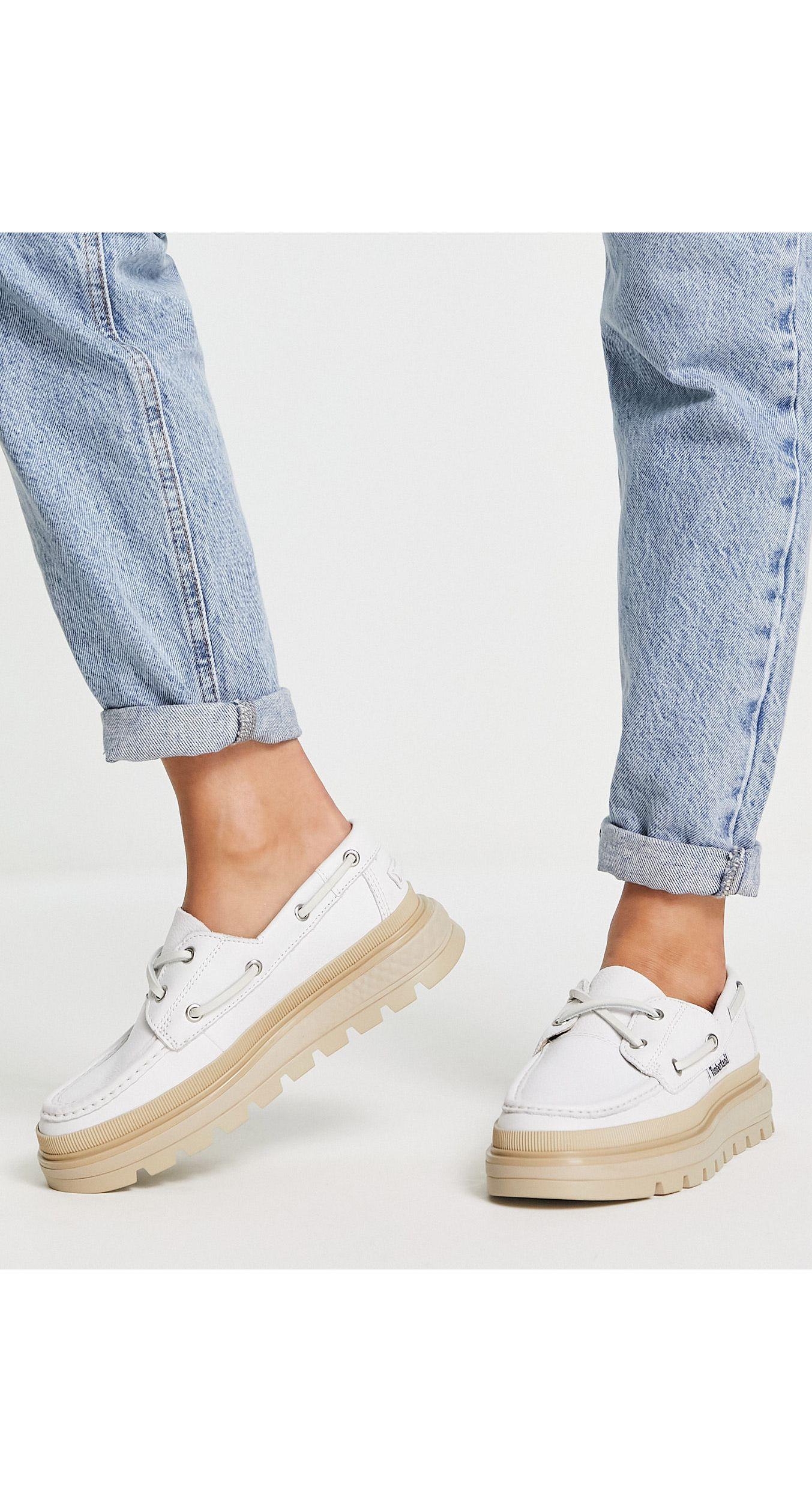 Timberland Ray City Boat Shoes in White | Lyst